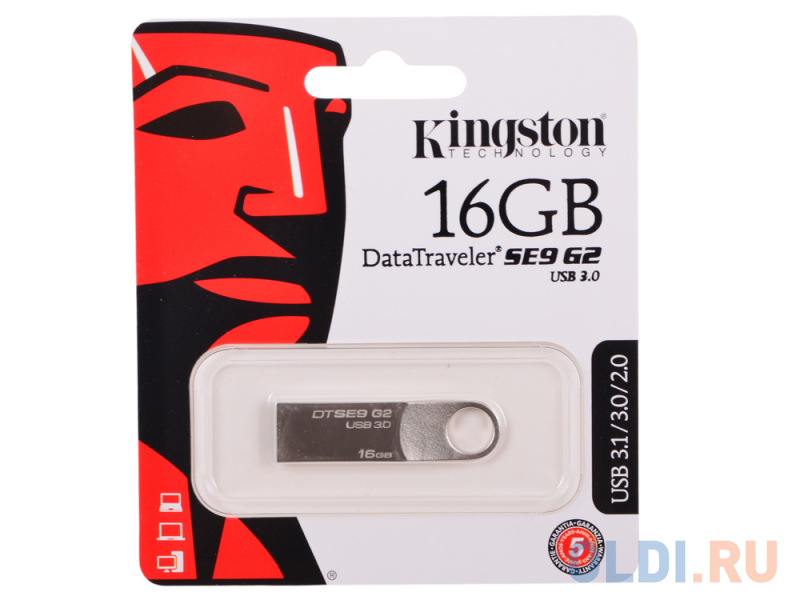 

Внешний накопитель 16GB USB Drive <USB 3.0 Kingston DTSE9G2 (DTSE9G2/16GB)