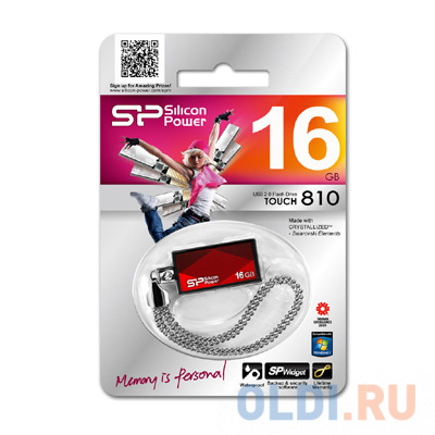 

Внешний накопитель 16GB USB Drive <USB 2.0 Silicon Power Touch 810 Red (SP016GBUF2810V1R)