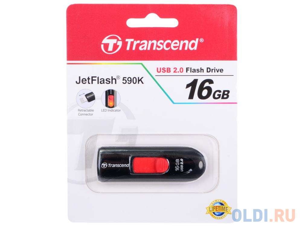 Внешний накопитель USB 16Gb Transcend JetFlash 590 TS16GJF590K черный - фото 2