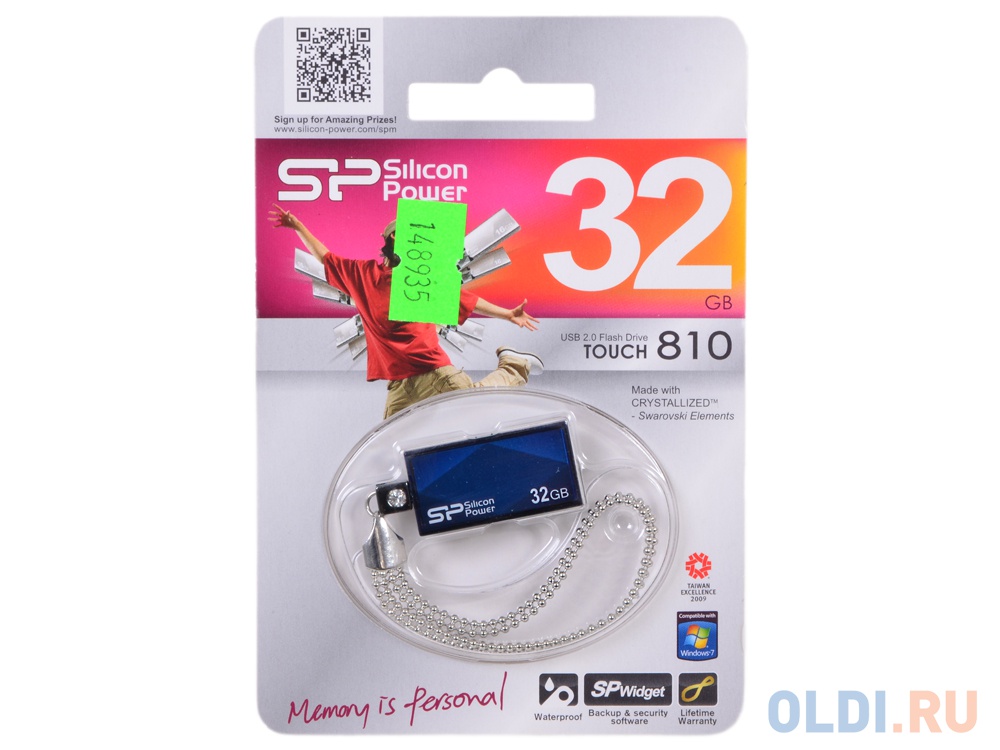 

Флешка USB 32Gb Silicon Power Touch 810 SP032GBUF2810V1B синий