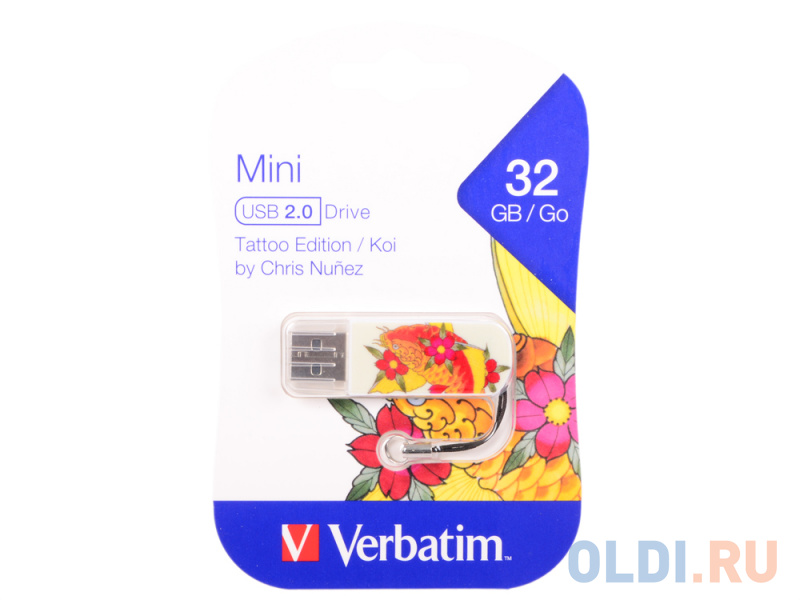 

USB флешка Verbatim Mini Tattoo Koi 32Gb (49897