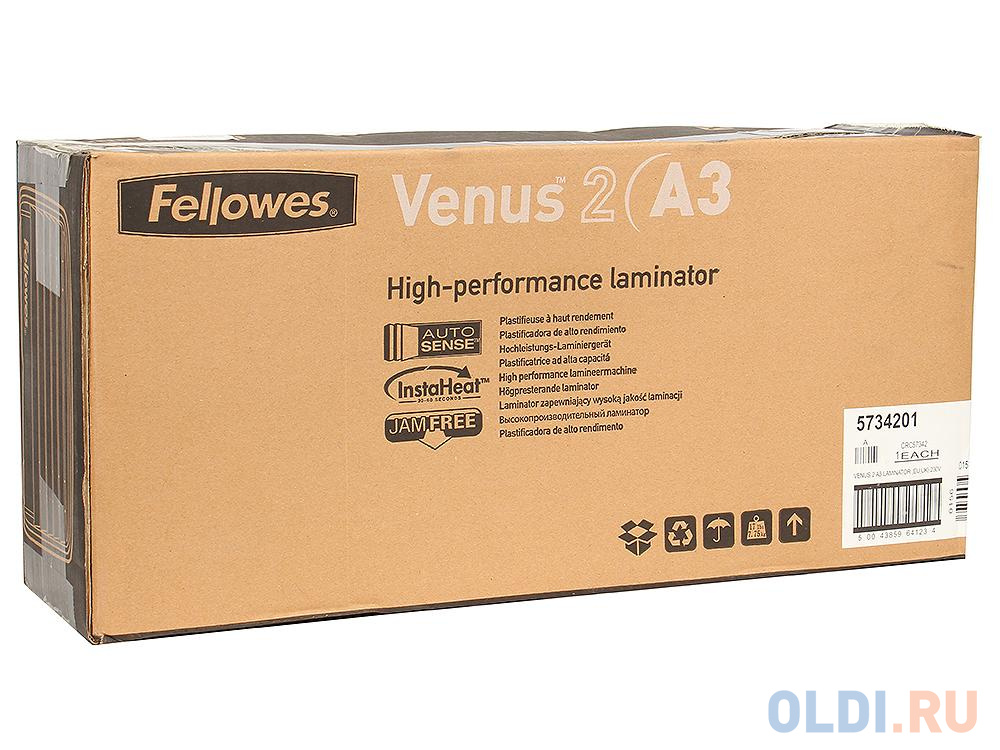 Ламинатор Fellowes Venus 2 A3, 2х250 мкм, 100 см/мин, нагрев 30 сек фото