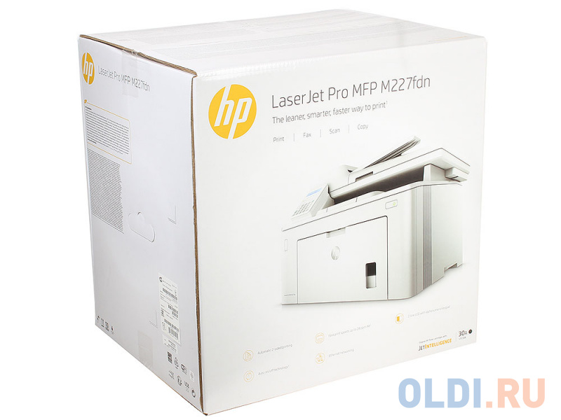 МФУ HP LaserJet Pro M227fdn <G3Q79A принтер/сканер/копир/факс, A4, 28 стр/мин, ADF, дуплекс, USB, LAN фото
