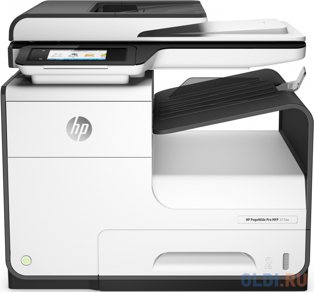 МФУ HP PageWide 477dw принтер/ сканер/ копир/факс, A4, 40стр/мин (Офисный режим:До 55 стр./мин), дуплекс, ADF, 768Мб, USB, LAN, WiFi