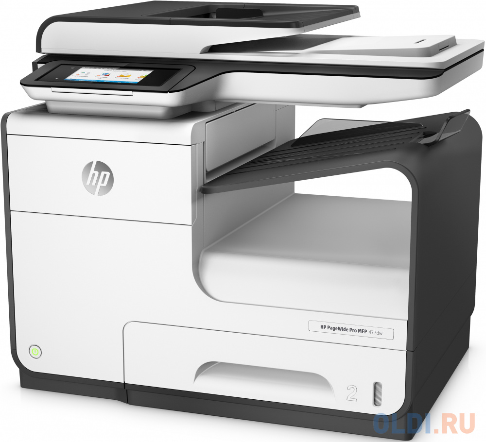 МФУ HP PageWide 477dw <D3Q20B> принтер/ сканер/ копир/факс, A4, 40стр/мин (Офисный режим:До 55 стр./мин), дуплекс, ADF, 768Мб, USB, LAN, WiFi фото