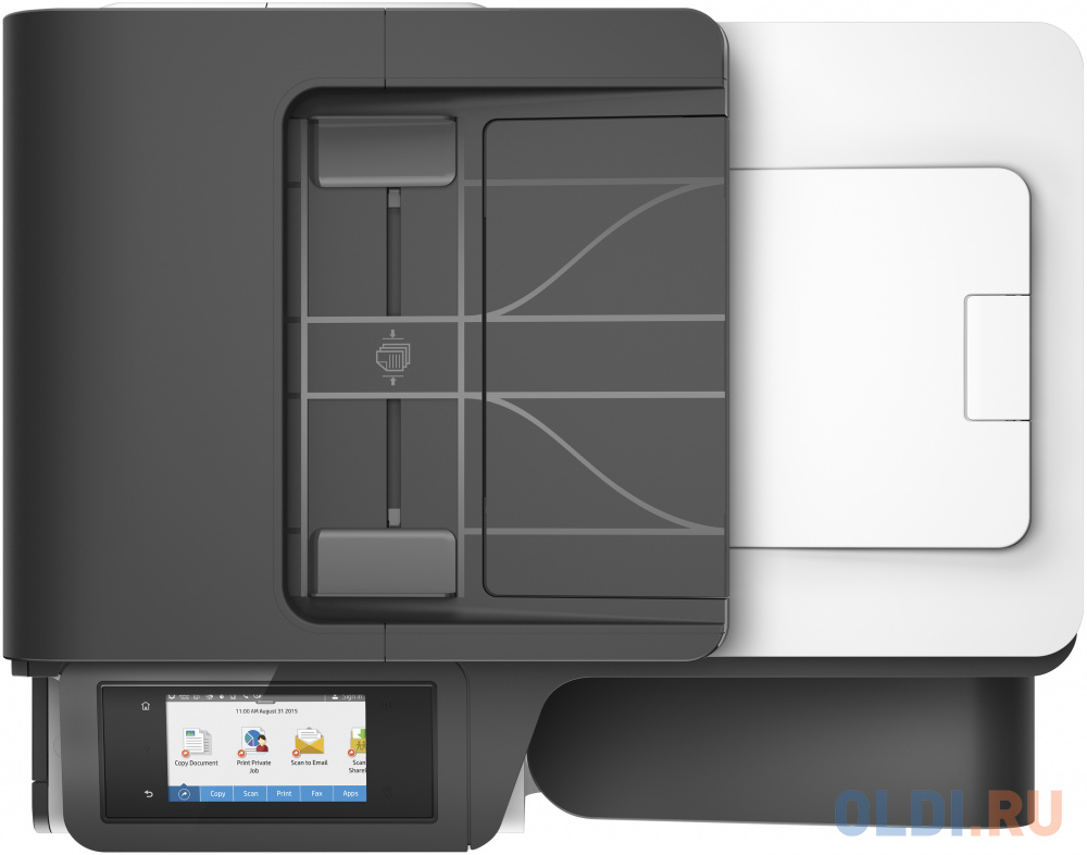 МФУ HP PageWide 477dw <D3Q20B> принтер/ сканер/ копир/факс, A4, 40стр/мин (Офисный режим:До 55 стр./мин), дуплекс, ADF, 768Мб, USB, LAN, WiFi фото