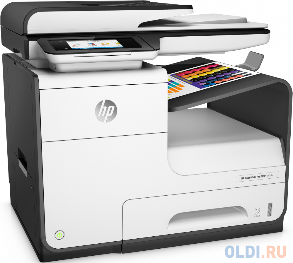 МФУ HP PageWide 477dw <D3Q20B> принтер/ сканер/ копир/факс, A4, 40стр/мин (Офисный режим:До 55 стр./мин), дуплекс, ADF, 768Мб, USB, LAN, WiFi фото