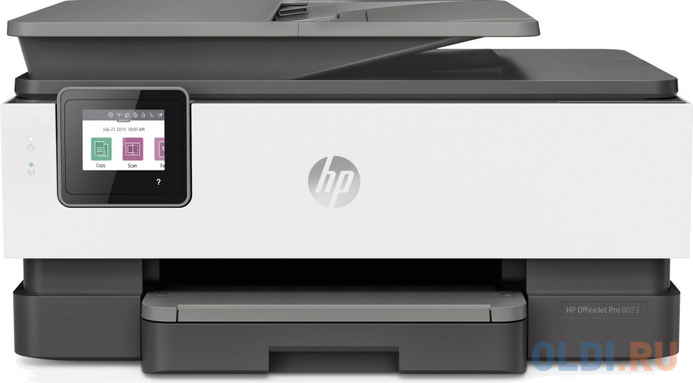 МФУ струйный HP OfficeJet 8023 (1KR64B) A4 Duplex WiFi USB RJ-45 черный/белый - фото 4