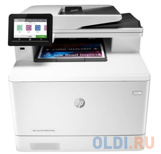 МФУ HP Color LaserJet Pro M479fdw <W1A80A> принтер/сканер/копир/факс, A4, ADF, дуплекс, 27/27 стр/мин, 512Мб, USB, LAN, WiFi (замена CF379A M477