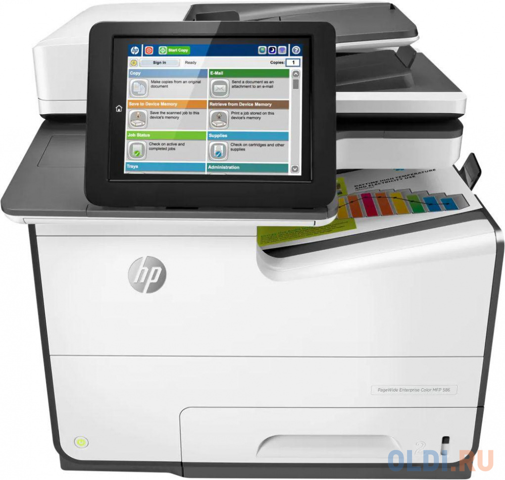 

МФУ HP PageWide Enterprise 586dn G1W39A A4 1200x1200dpi ADF дуплекс 50 ppm 1280Мб HDD320Гб Ethernet USB 2.0