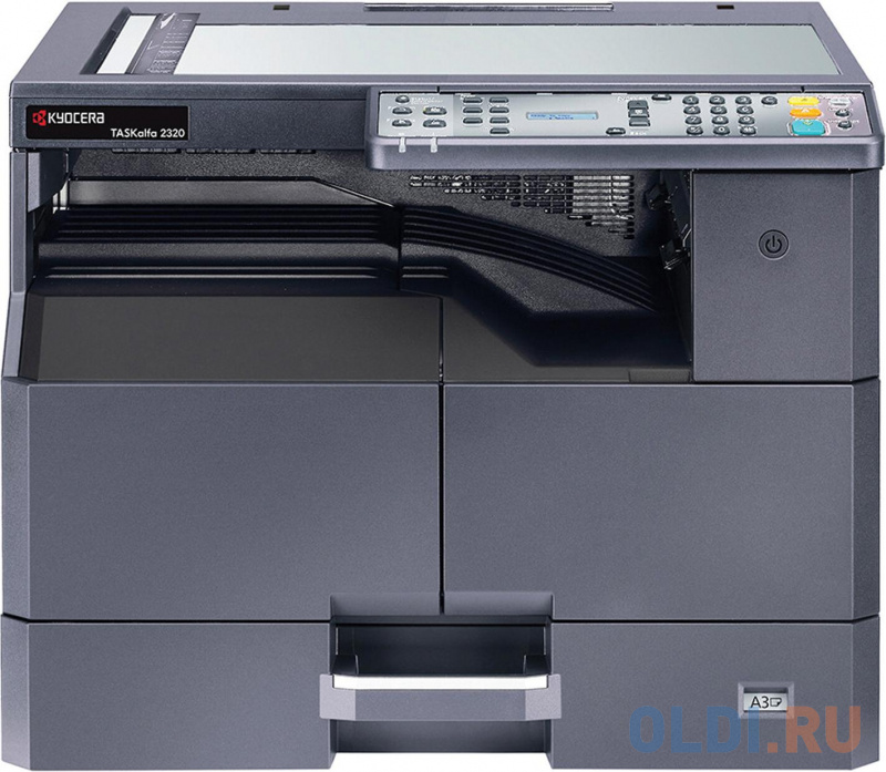 

Лазерный копир-принтер-сканер Kyocera TASKalfa 2320 (A3, 23/10 ppm А4/A3, 600 dpi, 256 Mb, USB 2.0, б/крышки, тонер)