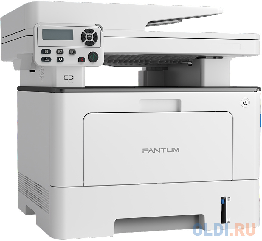 Pantum BM5106ADN, P/C/S, Mono laser, A4, 40 ppm, 1200x1200 dpi, 512 MB RAM, Duplex, ADF50, paper tray 250 pages, USB, LAN, start. cartridge 6000 pages фото
