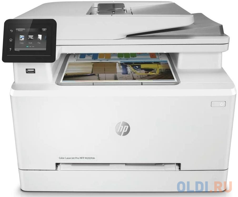 

МФУ HP Color LaserJet Pro M283fdn 7KW74A принтер/сканер/копир/факс, A4, 21/21 стр/мин, ADF, дуплекс, USB, LAN (замена T6B81A M281fdn)