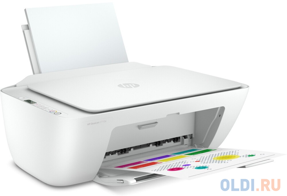 Струйное МФУ HP DeskJet 2710e, цвет белый, размер 425 x 546 x 250 мм