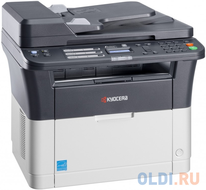 Kyocera FS-1125MFP, P/C/S/F, ч/б лазерный, A4, 25 стр/мин, 1800x600 dpi, 64 Мб, USB 2.0, Network, лоток 250 л., Duplex, автопод., старт.тонер 1000 стр 1102M73NX2 - фото 1