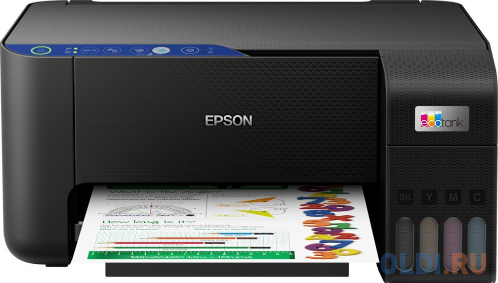 МФУ струйный Epson EcoTank L3251 (A4, принтер/сканер/копир, 5760x1440dpi, 33чб/15цв. ppm, СНПЧ, WiFi, USB) (C11CJ67419) - фото 1