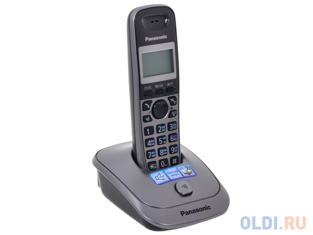 Телефон DECT Panasonic KX-TG2511RUM АОН, Caller ID 50, 10 мелодий, Спикерфон, Эко-режим