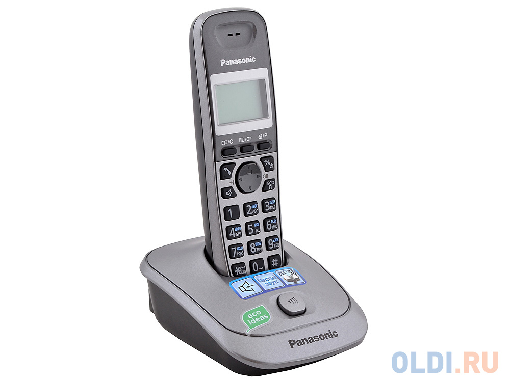 Телефон DECT Panasonic KX-TG2511RUM АОН, Caller ID 50, 10 мелодий, Спикерфон, Эко-режим