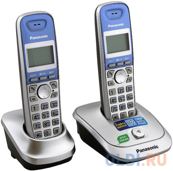 

Телефон DECT Panasonic KX-TG2512RUS АОН, Caller ID 50, 10 мелодий, Спикерфон, Эко-режим, + дополнительная трубка