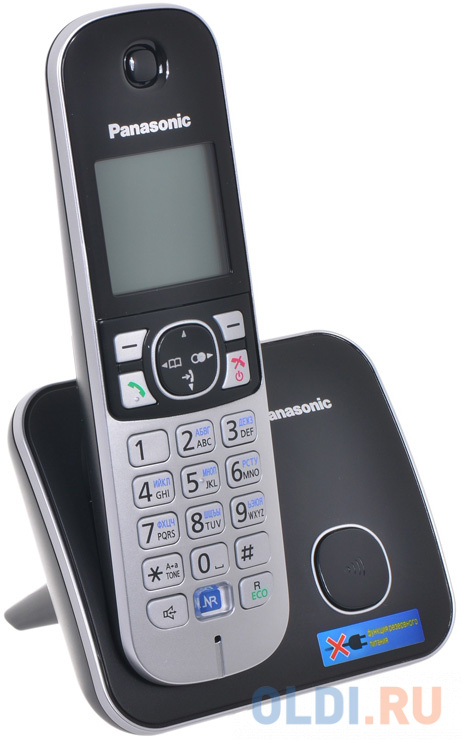 Телефон DECT Panasonic KX-TG6811RUB АОН, Caller ID 50, Спикерфон, Эко-режим, Радионяня