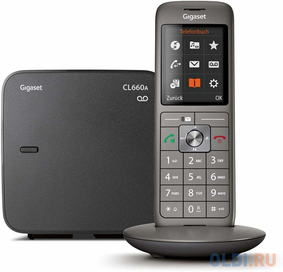 Р/Телефон Dect Gigaset CL660A черный автооветчик АОН телефон gigaset a116 dect