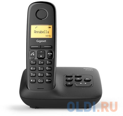 Р/Телефон Dect Gigaset A270A AM RUS черный автооветчик АОН телефон gigaset da210 белый