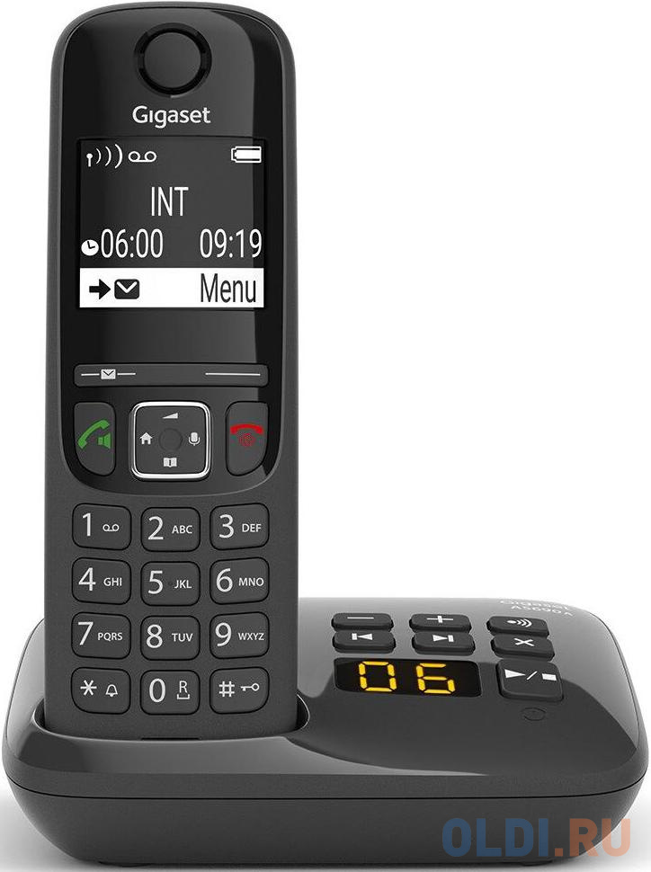 Р/Телефон Dect Gigaset AS690 RUS SYS черный АОН gigaset r700h pro комплект трубка и зарядное устройство ной дисплей ip65 gap cat iq 2 0