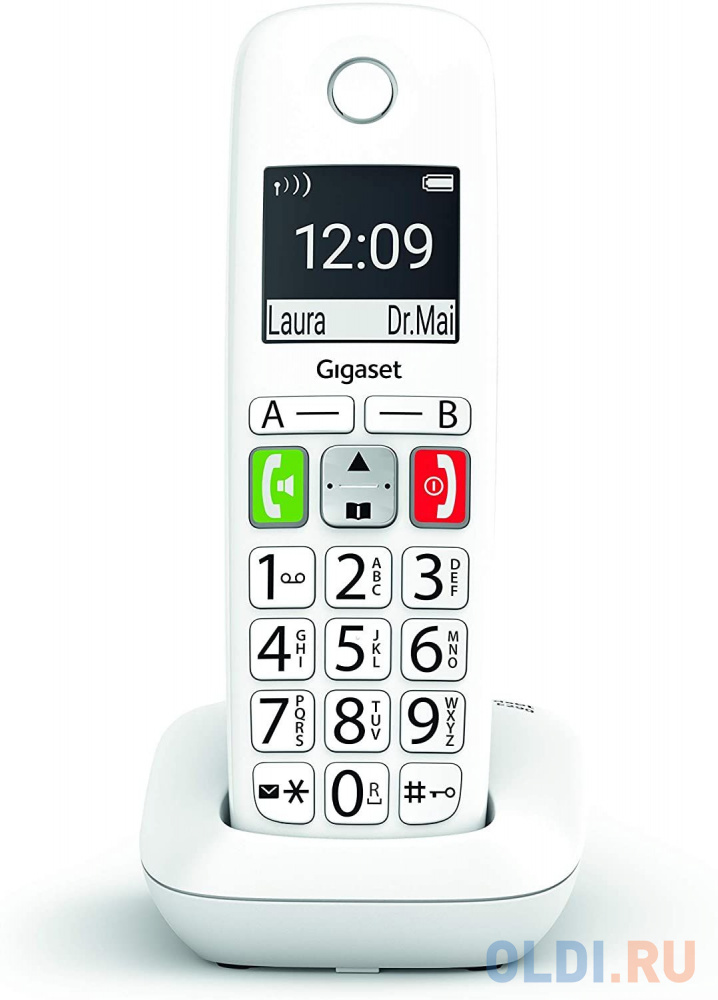 Трубка доп. Dect Gigaset E290HX HSB RUS белый для E290 телефон gigaset da210 белый