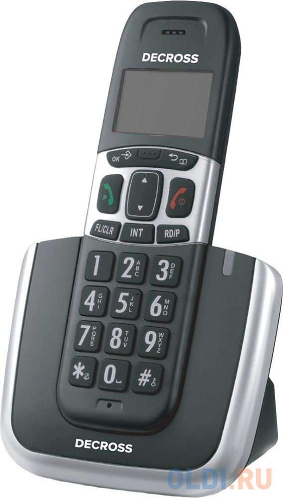 

Р/Телефон Dect Decross DC1004 черный/серебристый АОН