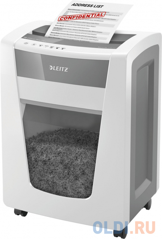 

Шредер Leitz IQ Office Pro (секр.P-6)/фрагменты/5лист./30лтр./скрепки/скобы