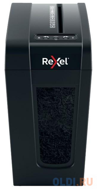 Шредер Rexel SECURE X8-SL EU черный (секр.P-4)/фрагменты/8лист./14лтр./скрепки/скобы