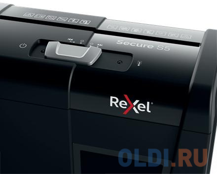 Шредер Rexel Secure S5 EU черный (секр.Р-2)/ленты/5лист./10лтр./скрепки/скобы, размер 6 мм - фото 3