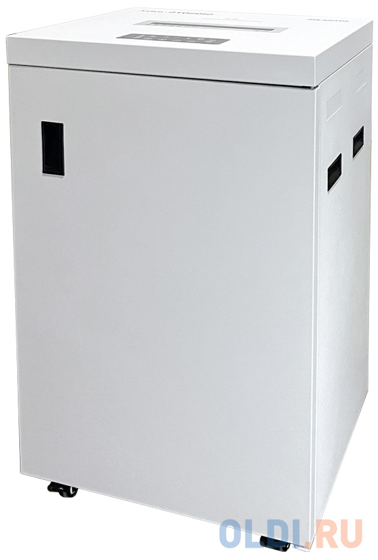 

Шредер Office Kit S1050TS 0,8x2 белый (секр.P-7) фрагменты 7лист. 105лтр. скобы пл.карты CD