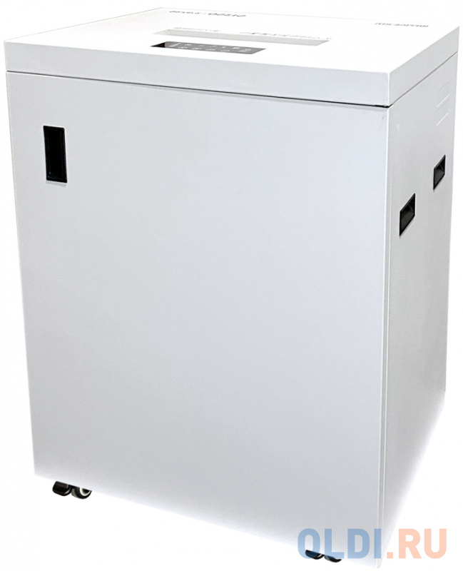 

Шредер Office Kit S1650 1,9х15 белый (секр.P-5) фрагменты 30лист. 165лтр. скобы пл.карты CD