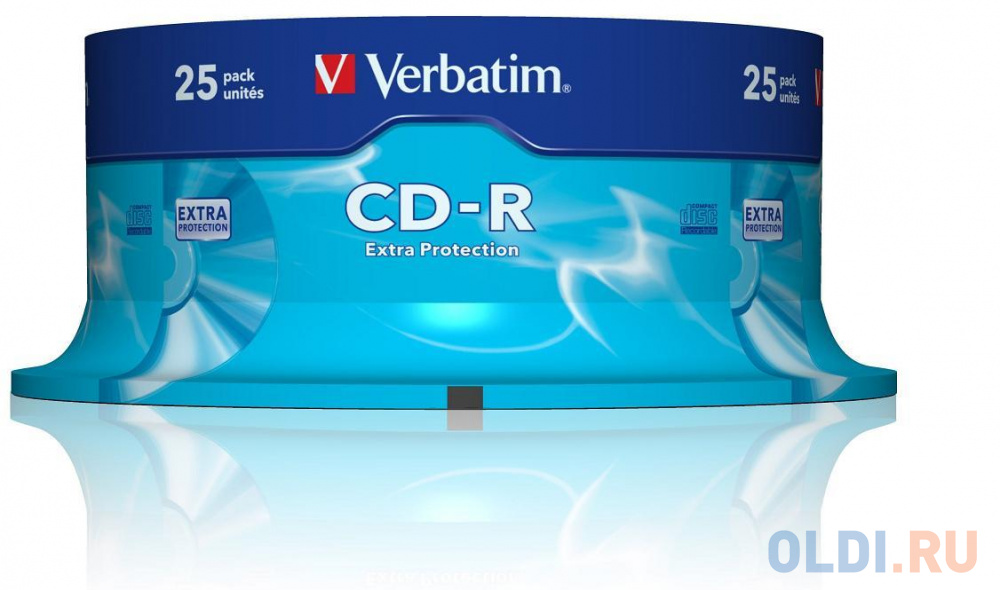 Диски CD-R 80min 700Mb Verbatim 52x 25 шт Cake Box DL <43432