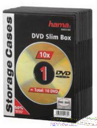 

Коробка HAMA для 1 DVD пластик черный 10шт H-51181