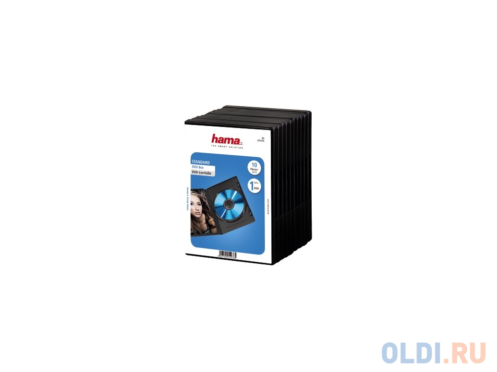 

Коробка HAMA для DVD пластик черный 10шт H-51276