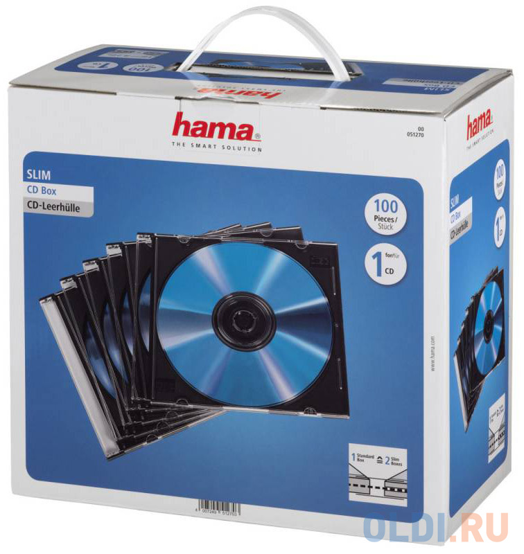 

Коробка HAMA для 100 CD/DVD прозрачный 100шт H-51270