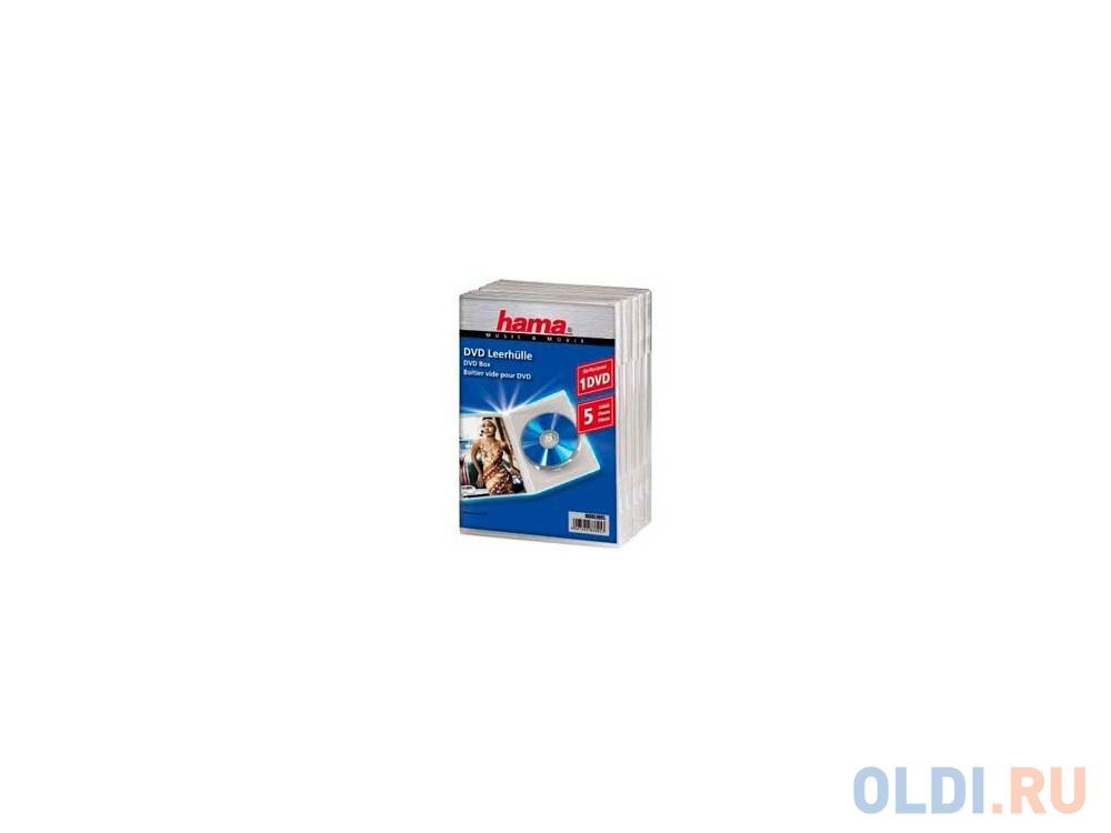 

Коробка HAMA для 5 DVD пластик прозрачный H-83895