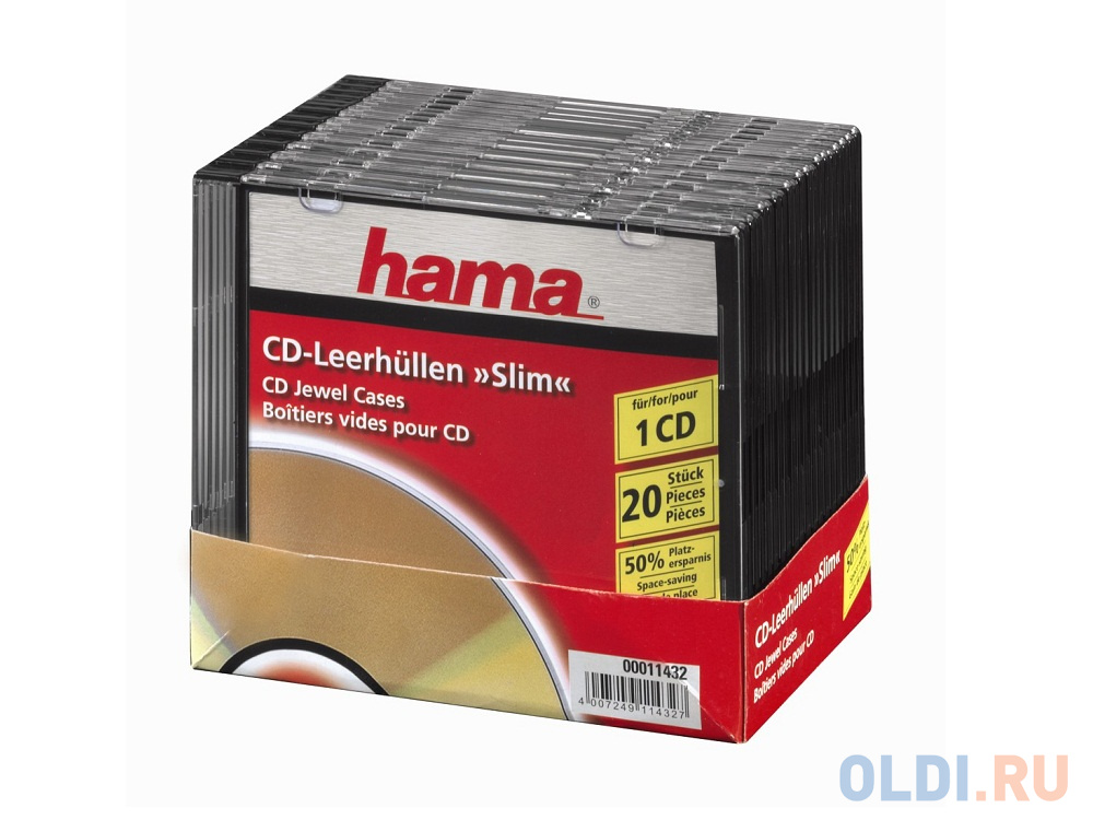 

Коробка HAMA для 1 CD 20шт H-11432