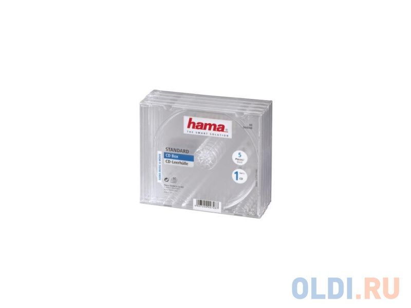 

Коробка HAMA для 1 CD прозрачный 5шт H-44748