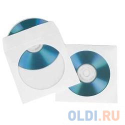 

Конверты Hama для CD/DVD, бумажные с прозрачным окошком, 25 шт., белый H-51179