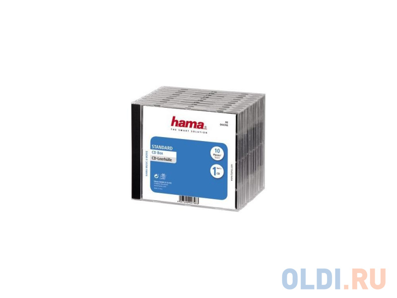 

Коробка HAMA для 1 CD черно-прозрачный 10шт H-44746