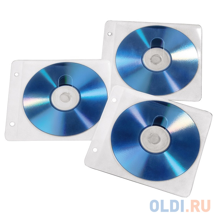 

Конверты Hama для 2 CD/DVD с перфорацией для портмоне с кольцами белый/прозрачный 50шт H-84101