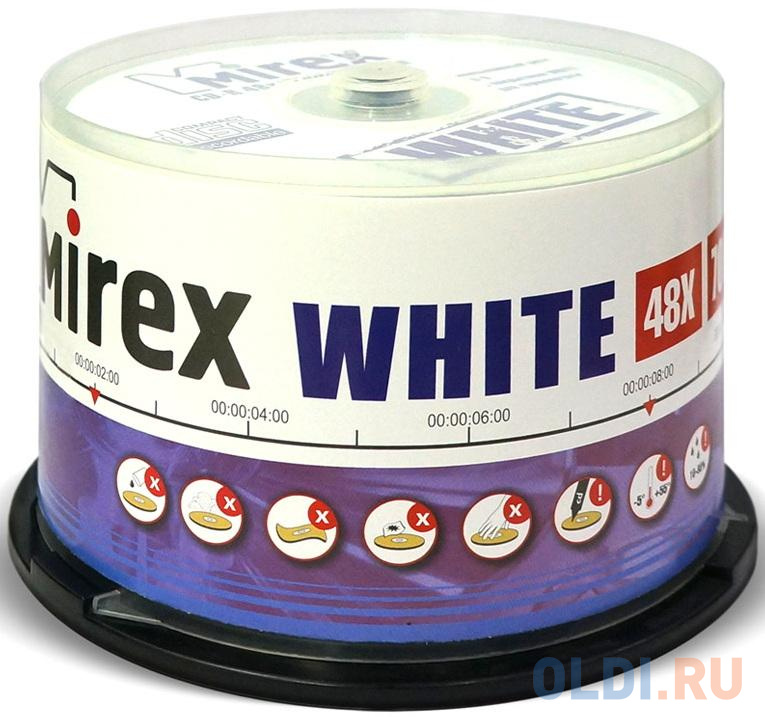 Диск CD-R Mirex 700 Mb, 48х, Shrink (100), Thermal Print (100/500) UL120037A8T - фото 3
