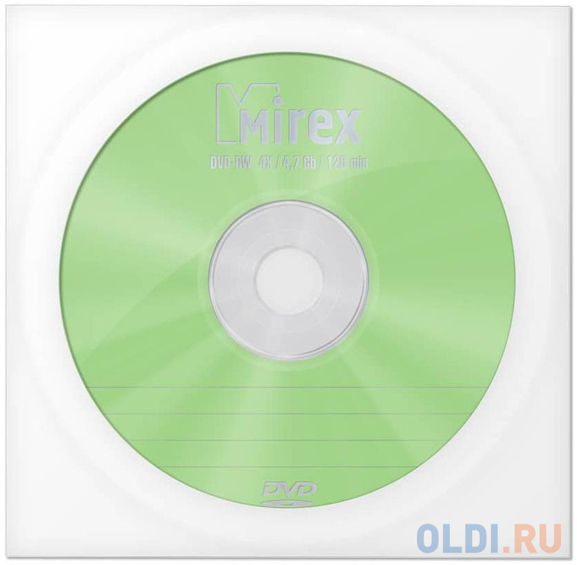 Диск DVD-RW Mirex 4.7 Gb, 4x, Cake Box (50), (50/300) UL130032A4B - фото 1
