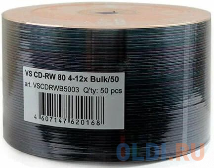 Диск CD-RW VS 700 Mb, 12x, Bulk (50), (50/600) VSCDRWB5003 - фото 3