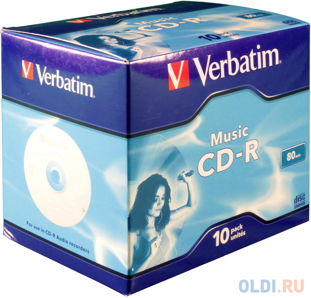 Диски CD-R Verbatim 80 JC/10 Audio Live It 43365