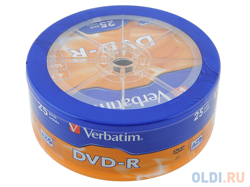 Диски DVD-R Verbatim 4.7Gb Shrink/25 (43730) 16x