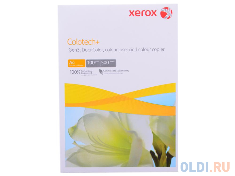 Бумага Xerox Colotech+ 100 гр/кв.м., A4 003R98842 коробка бумаги xerox performer а4 80 г кв м в пачке 500л 003r90649 отпускается по 5 пачек в коробке